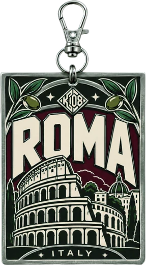 K108 Roma plaque keychain