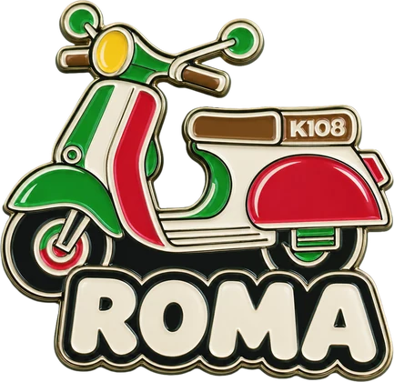 K108 Roma Vespa magnet