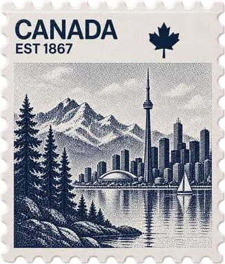 K108 Canada stamp sticker