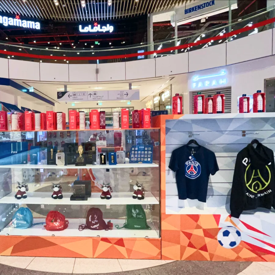 Paris Saint-Germain merchandise kiosk